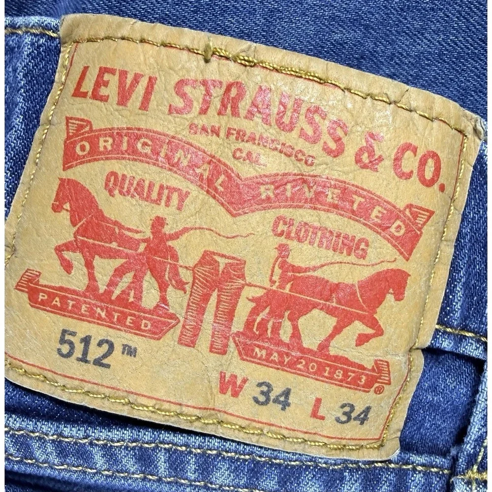 Levi's Men's 512 Slim Taper Fit Jeans Blue W34 L34 (Hecho en Egipto)